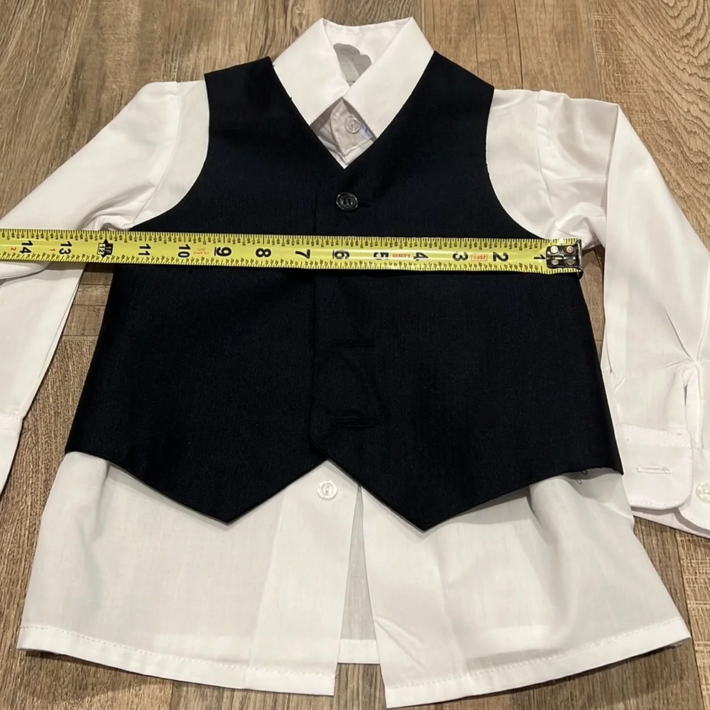 ❗️BUNDLE SALE 4 for $20 - NEW No Tag Boys SHIRT and VEST SET - Size 4 - Picture 8 of 9